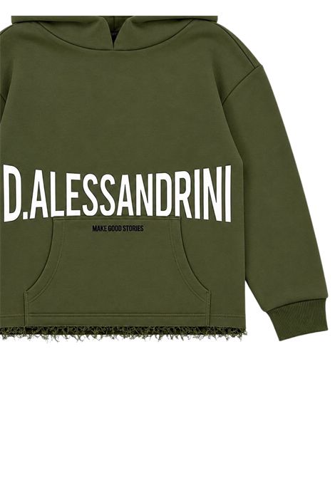 Felpa bambino verde in cotone DANIELE ALESSANDRINI | 1231F00246/ANVERDE